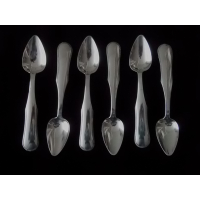 6 zilveren theelepels