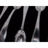 6 zilveren theelepels