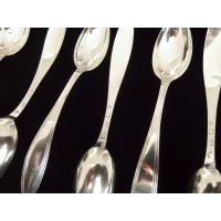 6 zilveren theelepels