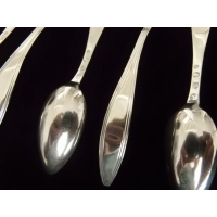 6 zilveren theelepels