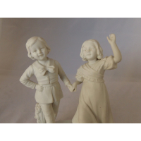 bisquit beeld van een vrolijk paar