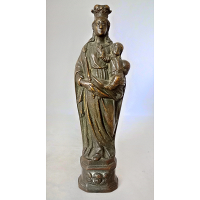 Bronzen Maria met Christus kind