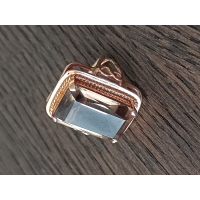 Gouden ring met rookkwarts.