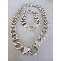 Zilveren collier en armband (Gourmetschakel)