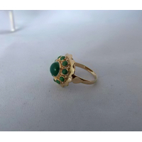 Gouden ring Malachiet