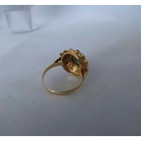Gouden ring Malachiet