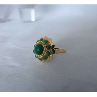 Gouden ring Malachiet