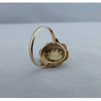 Gouden ring met granaat