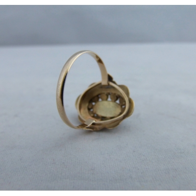 Gouden ring met granaat