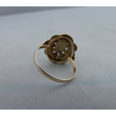 Gouden ring met granaat