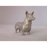 zilveren miniatuur Corgi