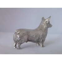 zilveren miniatuur Corgi