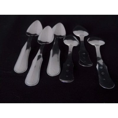 6 zilveren theelepels